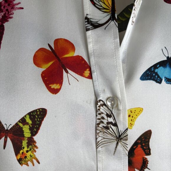 L'Agence Dani Butterfly Silk Blouse - Picture 9 of 10